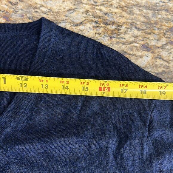 Express Extra Fine Merino Wool navy blue pullover sweater size XL - Picture 9 of 10
